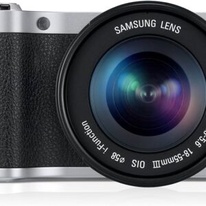 Samsung NX300 Schwarz-Silber, 18-55mm OIS III Objektiv, i-Function, Tragegurt, Sonnenblende | Zustand: Sehr Gut