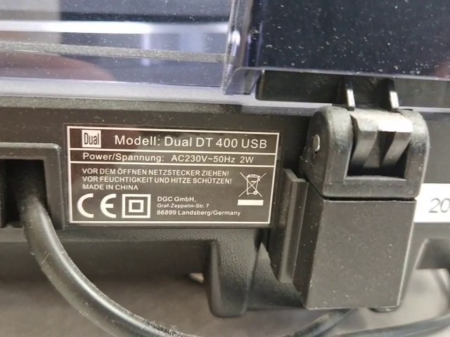 Dual DT 400 USB Schwarz, Vollautomatischer Plattenspieler mit USB-Anschluss, leichte Staubablagerungen, Zubehör: Netzkabel | Zustand: Sehr Gut – Bild 4