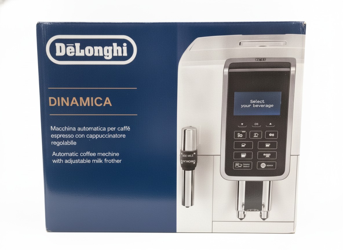 DeLonghi Dinamica ECAM 350.35.W Weiß * Neu, 1450W, 15 bar, 1.8 Liter Wassertank, integriertes Kegelmahlwerk, LCD-Display, | Zustand: Neu – Bild 2
