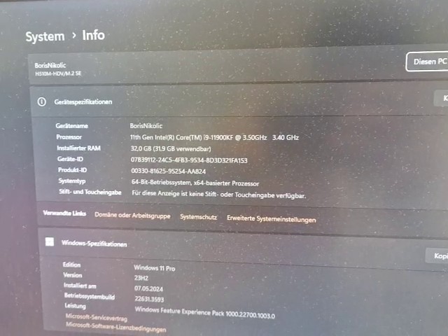 Gaming PC i9-11900KF RTX 4060 Ti 32GB RAM Schwarz * Sehr Gut, Intel Core i9-11900KF, 32GB DDR4 RAM, NVIDIA GeForce RTX 4060 Ti 16GB, Windows | Zustand: Sehr Gut – Bild 4