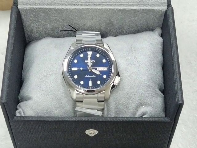 Seiko 5 Sports SRPF53K1 Automatik Blau * Neu, silber, Automatikwerk Kaliber 4R36, Edelstahlgehäuse, blaues Zifferblatt, Glasboden, 10 | Zustand: Neu | Farbe: silber – Bild 4