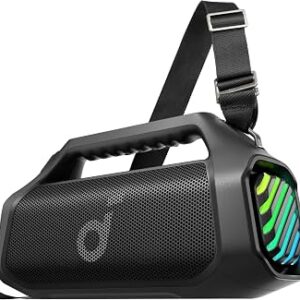 Soundcore Boom 2 Pro Outdoor Bluetooth Lautsprecher * Sehr Gut, schwarz, 140W Peak Leistung, IP68 wasserdicht, BassUp 2.0, LED-Lichteffekte, 20 Std. | Zustand: Sehr Gut | Farbe: schwarz