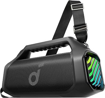 Soundcore Boom 2 Pro Outdoor Bluetooth Lautsprecher * Sehr Gut, schwarz, 140W Peak Leistung, IP68 wasserdicht, BassUp 2.0, LED-Lichteffekte, 20 Std. | Zustand: Sehr Gut | Farbe: schwarz