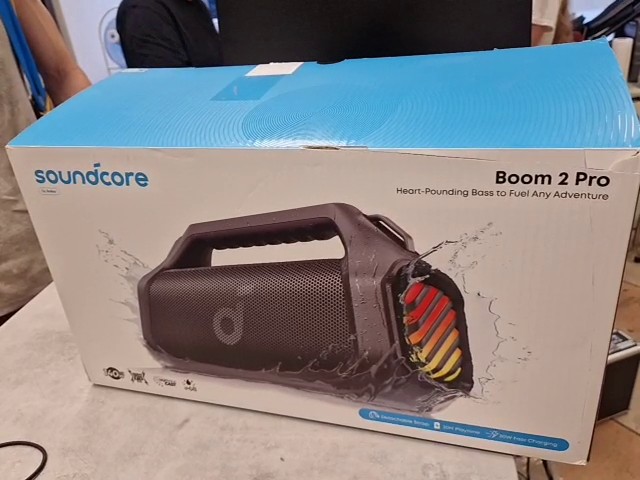 Soundcore Boom 2 Pro Outdoor Bluetooth Lautsprecher * Sehr Gut, schwarz, 140W Peak Leistung, IP68 wasserdicht, BassUp 2.0, LED-Lichteffekte, 20 Std. | Zustand: Sehr Gut | Farbe: schwarz – Bild 2