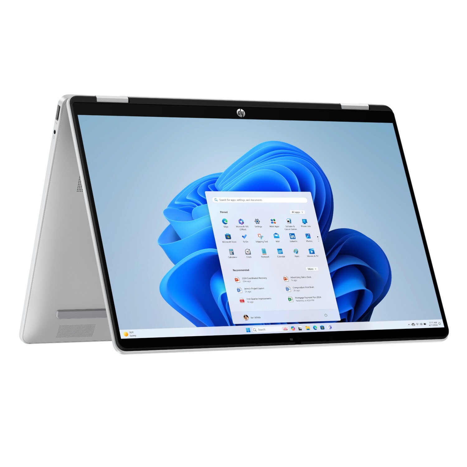HP OmniBook 5 Flip 14 Silber * Gut, 14" Touch, Intel Core 7 150U, 16 GB RAM, 512 GB SSD, QWERTZ | Zustand: Gut – Bild 2