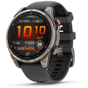 Garmin Fenix 8 Pro Solar Titan Schiefergrau * Sehr Gut, GPS-Multisport-Smartwatch mit Titanlünette, Solar-Ladelinse, hellem Display, | Zustand: Sehr Gut | Farbe: