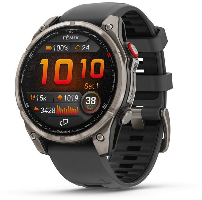 Garmin Fenix 8 Pro Solar Titan Schiefergrau * Sehr Gut, GPS-Multisport-Smartwatch mit Titanlünette, Solar-Ladelinse, hellem Display, | Zustand: Sehr Gut | Farbe: – Bild 3