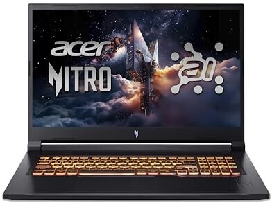 Acer Nitro V 17 AI ANV17-41 Schwarz * Sehr Gut, 17,3" 144Hz IPS, AMD Ryzen 5, 16GB RAM, RTX 5050, SSD | Zustand: Sehr Gut
