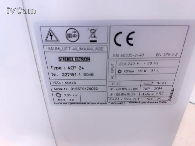Stiebel Eltron ACP 24 Mobile Klimaanlage Weiß * Gut, Mobiles Raumklimagerät mit 2,30 kW Kühlleistung, Zweischlauch-Technik, | Zustand: Gut – Bild 4