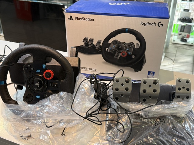 Logitech G29 Driving Force, Gaming-Lenkrad mit Pedalen, Dual-Motor Force Feedback, kompatibel mit PS5, PS4, PS3 und PC, mit Originalverpackung | Zustand: Sehr Gut – Bild 2