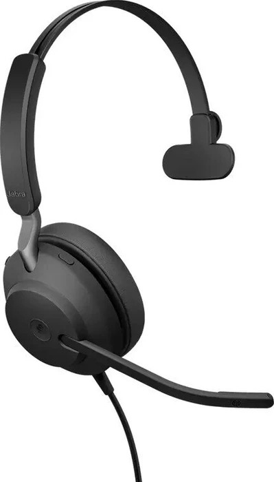 Jabra Evolve2 40 Mono USB-C MS Schwarz, Professionelles kabeLadegerätebundenes On-Ear-Mono-Headset mit USB-C, optimiert für Microsoft Teams, mit Geräuschunterdrückung und integriertem Busylight | Zustand: Wie Neu
