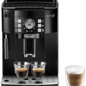 DeLonghi Magnifica S ECAM 12.123.B schwarz, Kaffeevollautomat mit 13-stufigem Kegelmahlwerk, manuellem Cappuccino-System und 1,8-L-Wassertank | Zustand: Neu