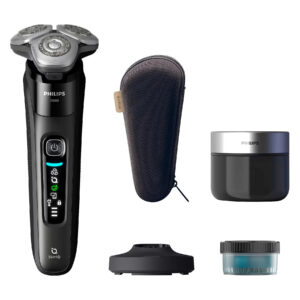 Philips X9000/30 Schwarz, Elektrischer Nass- und Trockenrasierer mit SkinIQ Technologie, 360-Grad-Scherköpfen und Reinigungsstation  | Zustand: Neu