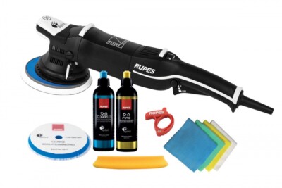 Rupes Bigfoot LHR21 Mark III Schwarz, 150mm Exzenter-Poliermaschine mit 21mm Hub, Set-Variante BAS inklusive Polituren, Pads und Zubehör | Zustand: Neu