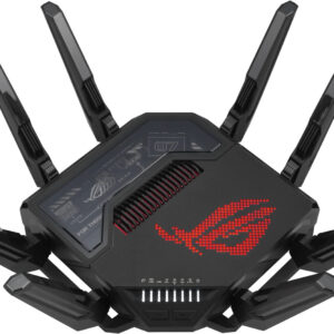 ASUS ROG Rapture GT-BE98 Schwarz, Wi-Fi 7, BE25000 Quad-Band Gaming Router, mit Verpackung und Originalrechnung vom 10.08.2026 | Zustand: Sehr Gut