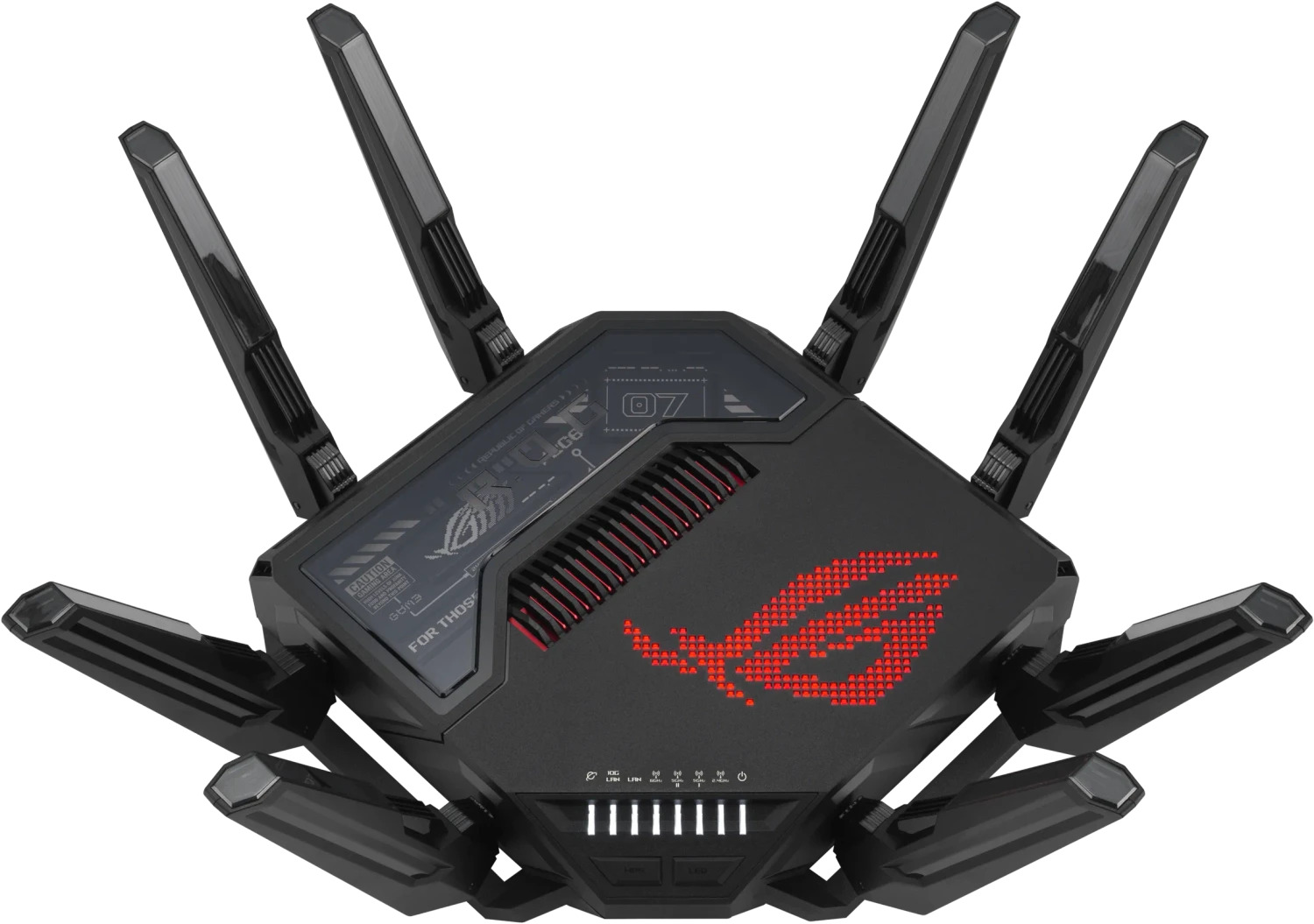 ASUS ROG Rapture GT-BE98 Schwarz, Wi-Fi 7, BE25000 Quad-Band Gaming Router, mit Verpackung und Originalrechnung vom 10.08.2026 | Zustand: Sehr Gut