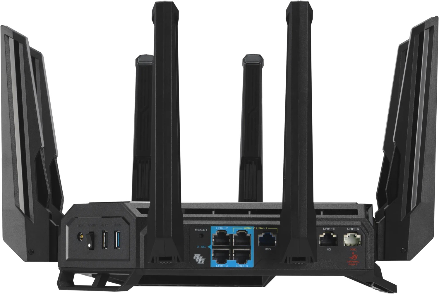 ASUS ROG Rapture GT-BE98 Schwarz, Wi-Fi 7, BE25000 Quad-Band Gaming Router, mit Verpackung und Originalrechnung vom 10.08.2026 | Zustand: Sehr Gut – Bild 2
