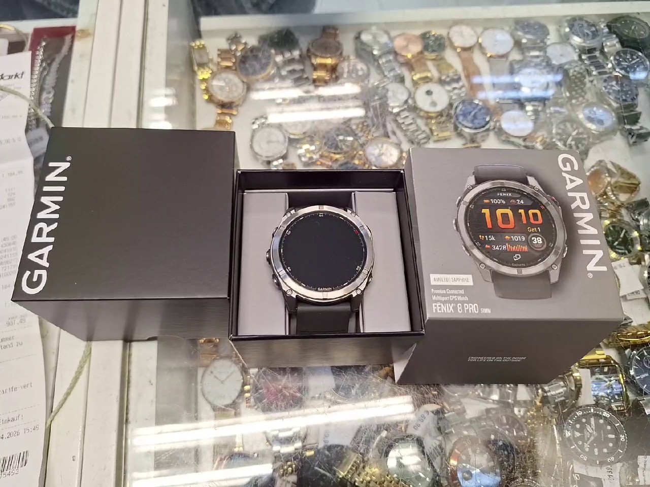 Garmin Fenix 8 Pro 51mm AMOLED Schwarz Titan, Multisport GPS-Smartwatch, Saphirglas, OVP, Ladekabel, Rechnung vom 30.04.2026 | Zustand: Sehr Gut – Bild 2