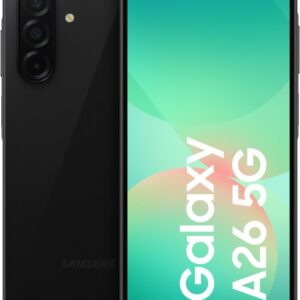 Samsung Galaxy A26 5G 2025 Schwarz, 128GB Speicher, 6,7 Zoll Super AMOLED-Display, 50 MP Kamera und ausdauernder 5.000 mAh Akku. | SimLock: Frei | Zustand: Sehr Gut | Farbe: schwarz | Akku: 100%