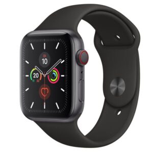 Apple Watch Series 5 44mm Spacegrau 2019, Smartwatch, GPS, Always-On Retina Display, Gehäusegröße 44 mm, Akku 90% | Zustand: Gut