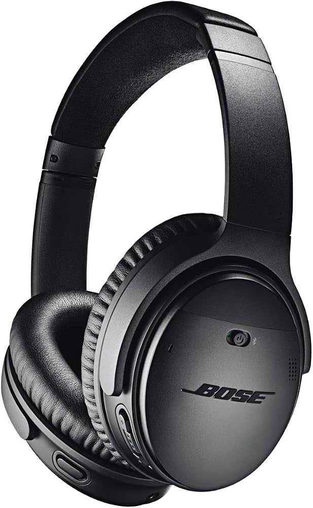 Bose QuietComfort 35 II Schwarz, Kabelloser Over-Ear-Kopfhörer mit Noise-Cancelling, stark abgenutzte Ohrpolster | Zustand: In Ordnung
