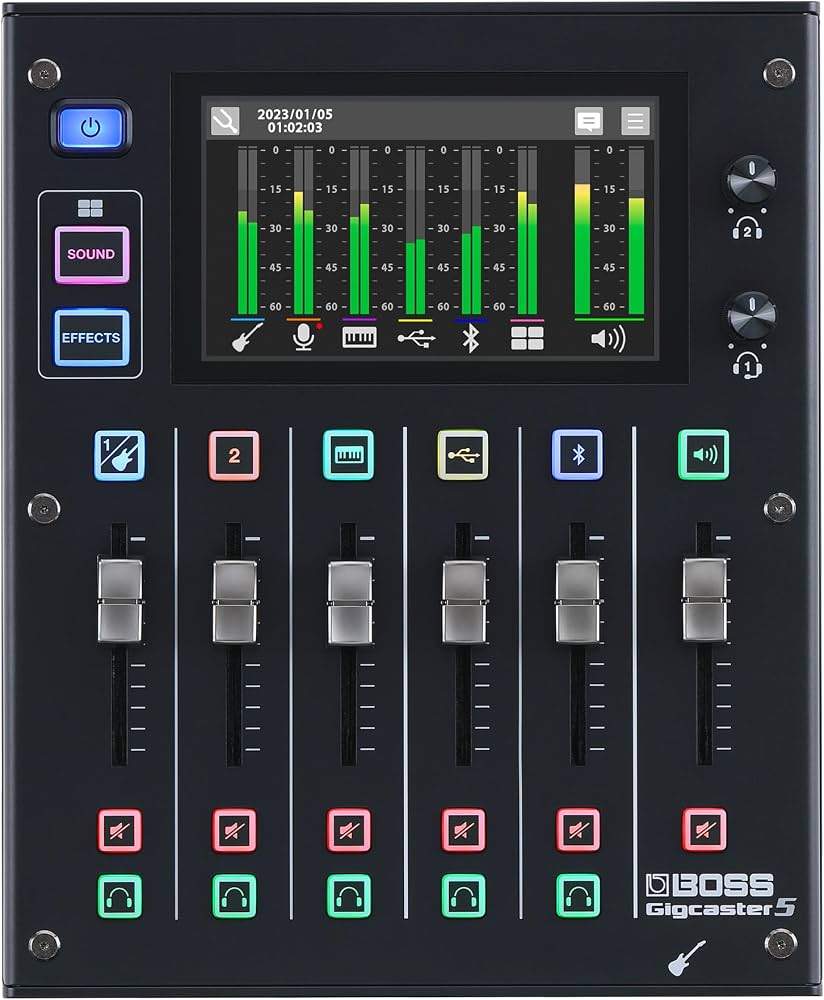 Boss Gigcaster 5 Schwarz, Streaming-Mixer für Musiker, integrierte Effekte, Touchscreen, in OVP | Zustand: Sehr Gut