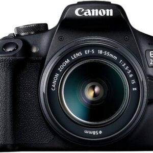 Canon EOS 2000D 2018 Schwarz, Mit tasche schwartz Digitale Spiegelreflexkamera, 24,1 MP, APS-C-Sensor, Full HD Video, inkl. Objektiv EF-S 18-55mm, Akkus und Ladegerät | Zustand: Sehr Gut