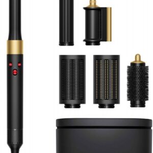 Dyson Airwrap Complete Long Onyx/Gold, Multi-Haarstyler für langes Haar mit Aufsätzen und AuFernbedienungewahrungsbox in Schwarz-Gold | Zustand: Sehr Gut