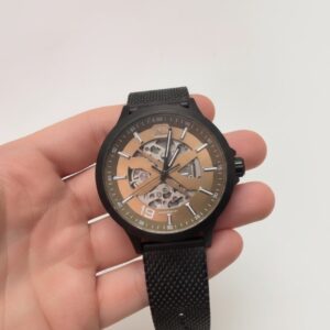 Glock GW-18-2-24 2024 Bronze Schwarz, Herren-Armbanduhr, Automatikwerk, EdelstahLadegerätehäuse, Saphirglas, skelettiertes Zifferblatt, Mesh-Armband | Zustand: Sehr Gut | Farbe: schwarz
