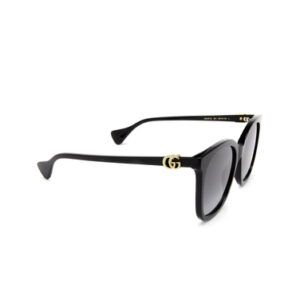 Gucci GG1071S 2022 Schwarz, Damen Sonnenbrille Acetat Vollrand Cat-Eye 55-19 145 Grau UV400 | Zustand: Gut