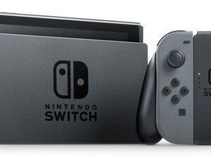 Nintendo Switch 2017 Grau, Beliebte Hybrid-Spielesuche für Fernseher und unterwegs mit abnehmbaren Joy-Con Controllern. | Zustand: Sehr Gut | Farbe: schwarz