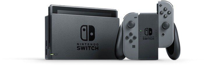 Nintendo Switch 2017 Grau, Beliebte Hybrid-Spielesuche für Fernseher und unterwegs mit abnehmbaren Joy-Con Controllern. | Zustand: Sehr Gut | Farbe: schwarz