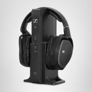 Sennheiser RS 175 Schwarz, Digitaler Funkkopfhörer, kabellos, Over-Ear, mit Sendestation und Bass-Boost-Modus  | Zustand: Gut