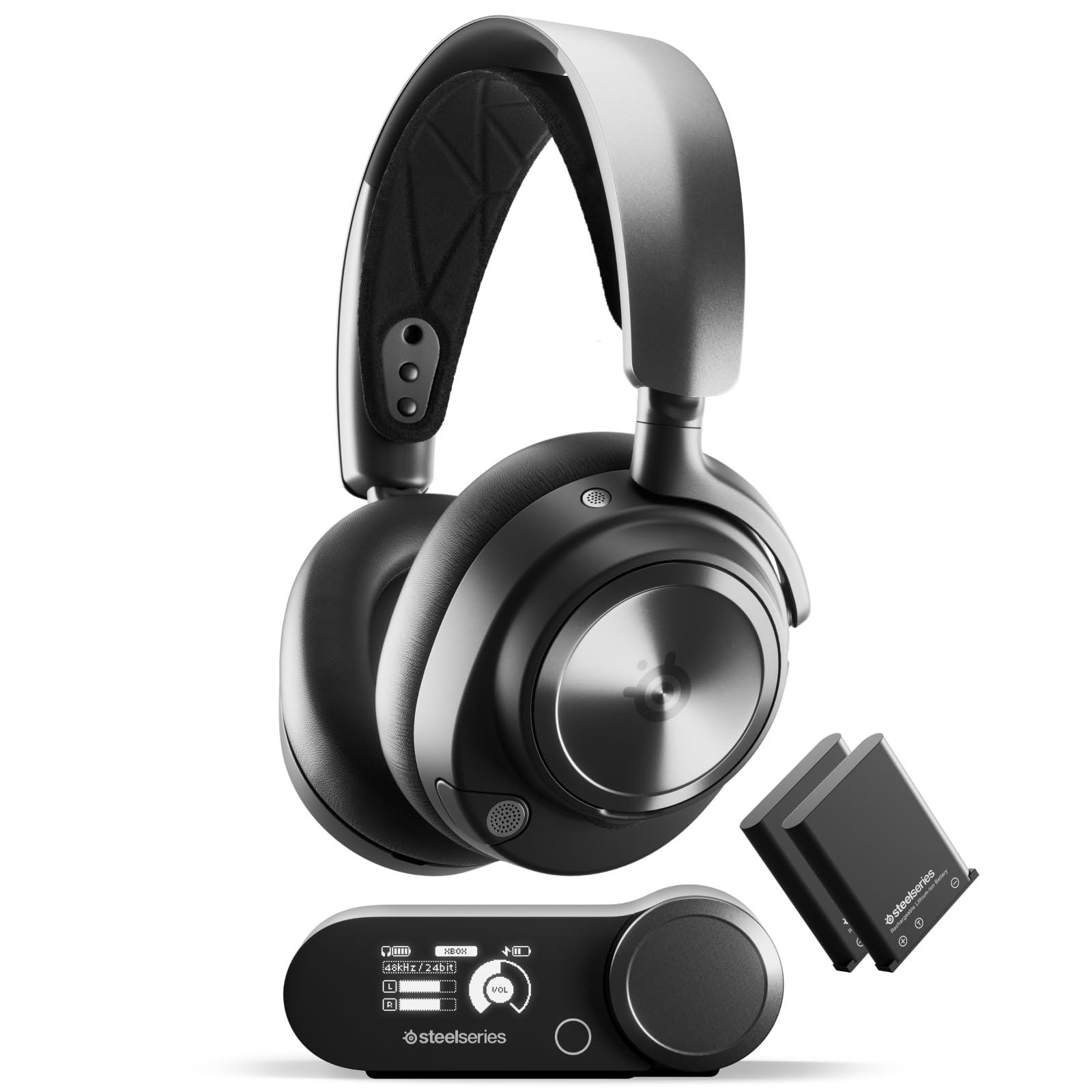 SteelSeries Arctis Nova Pro Wireless X Schwarz, Kabelloses Over-Ear Gaming-Headset für Xbox und PC mit aktiver Geräuschunterdrückung und OVP | Zustand: Gut | Farbe: schwarz