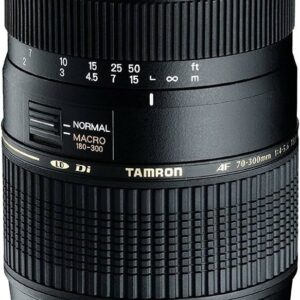 Tamron AF 70-300mm f/4-5.6 Di LD Macro schwarz, Telezoom-Objektiv mit integrierter Makro-Funktion (1:2) für Aufnahmen im Nahbereich, leichtes Design | Zustand: Sehr Gut