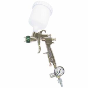 Walcom STV HVLP silber, mit koffer Farbspritzpistole Set im Koffer mit 1.7 mm Düsensatz, Fließbecher, Bürste und Zubehörset (AUSLAGER) | Zustand: Sehr Gut