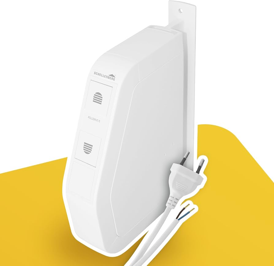 Schellenberg RolloDrive 75 Premium Weiß, Elektrischer Aufputz-Gurtwickler mit Funk für Mini-Rollladengurte (14 15 mm), ideal zur Nachrüstung | Zustand: Gut