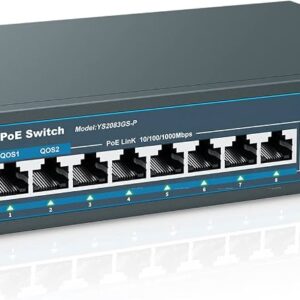YuanLey YS2083GS-P Grau, 11 Port Gigabit PoE Switch, 8 PoE+ Ports, 2 Gigabit Uplink, 1 SFP Port, 120W, Plug and Play | Zustand: Wie Neu