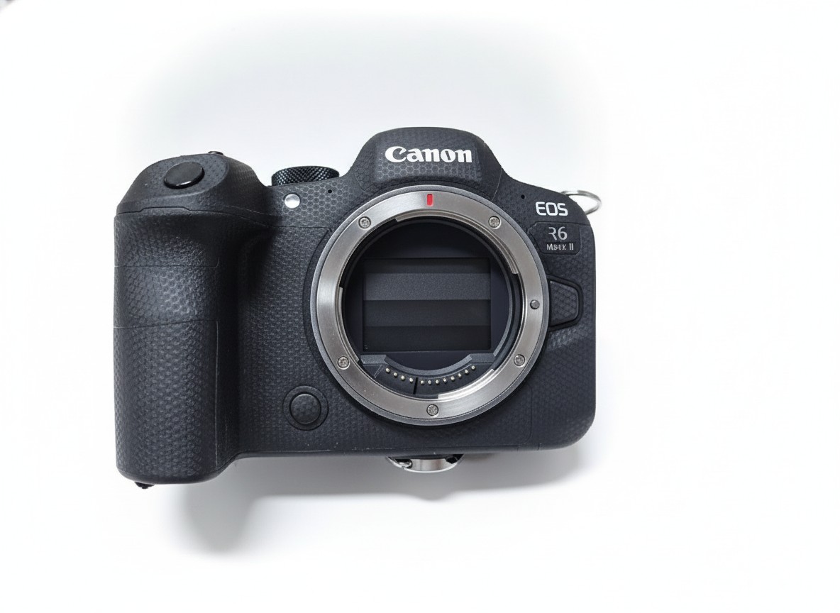 Canon EOS R6 Mark II schwarz, 24,2 MP Vollformat-Sensor, 4K60p Video, RF-Mount, OVP, Gurt, Handbuch, ohne Objektiv, ohne Ladegerät | Zustand: Sehr Gut