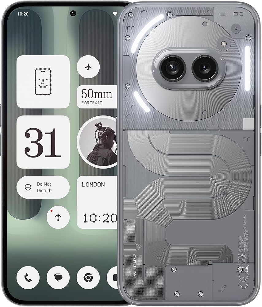 Nothing Phone (2a) Plus, 2024, Smartphone mit zerkratztem Display | SimLock: Frei | Zustand: Gut | Farbe: grau | Akku: Sehr Gut