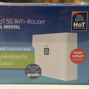 TCL Linkhub HH515L Weiß, 5G WiFi-Router, HoT Edition, unlimitierte Daten, WLAN-Router, neu in OVP | Zustand: Neu