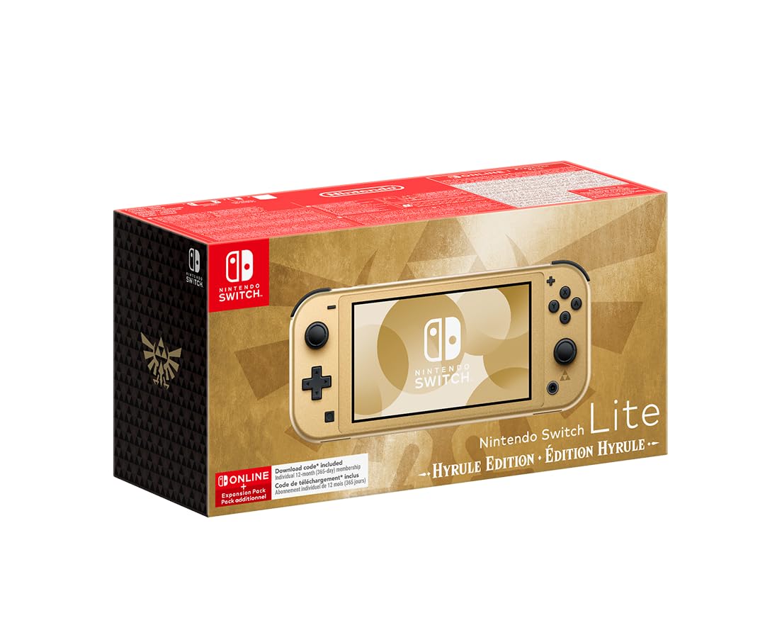 Nintendo Switch Lite Hyrule 2024 Gold, Handheld-Konsole im Zelda-Design, inklusive 12 Monate Nintendo Switch Online + Expansion Pack | Zustand:: Gut | Farbe: gold