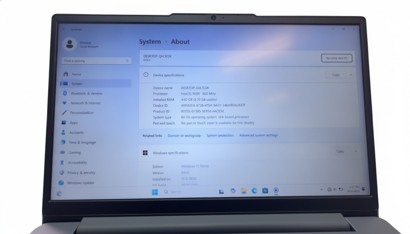 Lenovo IdeaPad Slim 3 grau, Intel N100, 4 GB RAM, 128 GB SSD, Windows 11 Home | Zustand: Gut – Bild 2