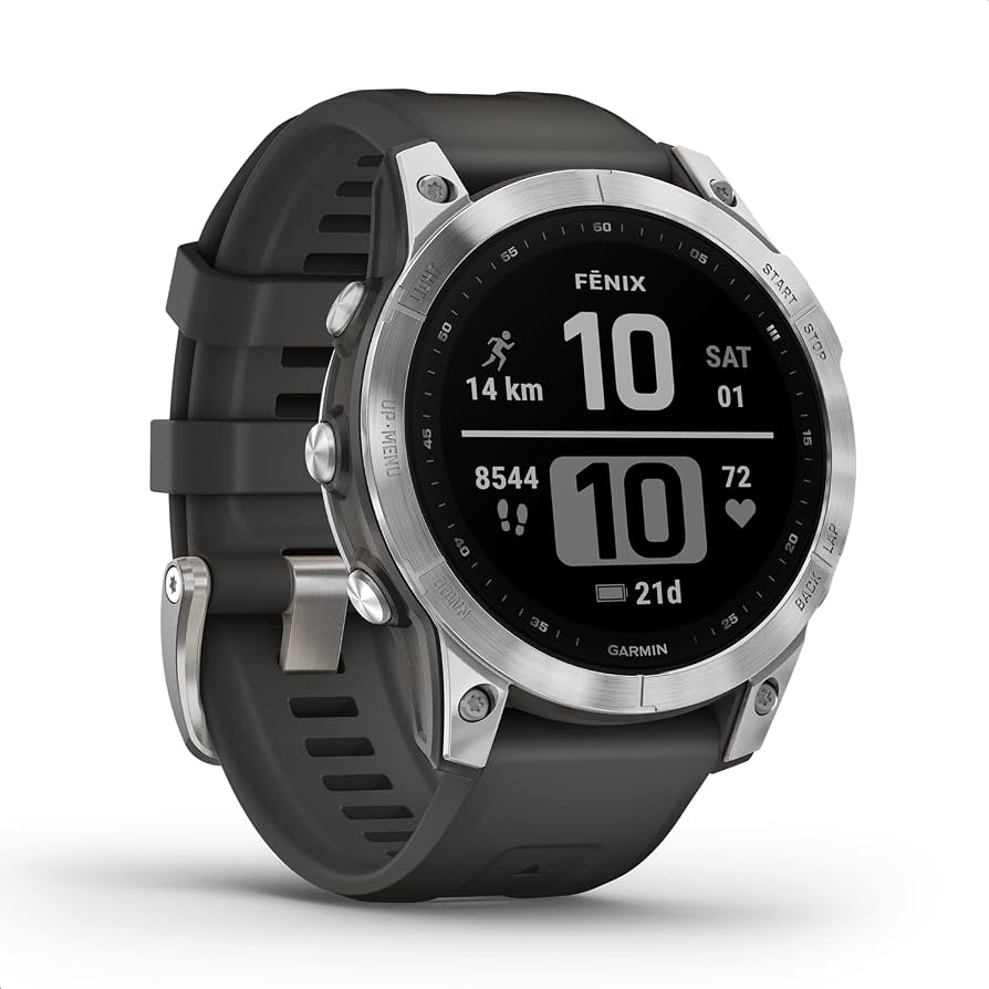 Garmin Fenix 7, GPS-Smartwatch inkl. Ladekabel und Originalverpackung (OVP). | Zustand: Sehr Gut | Farbe: grau