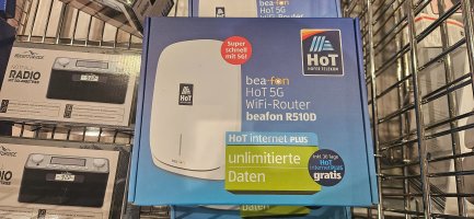 Bea-fon R510D Weiß, 2024, HoT 5G WLAN-Router mit WiFi 6, unlimitierte Daten und inklusive 30 Tage HoT Internet gratis | Zustand: Neu