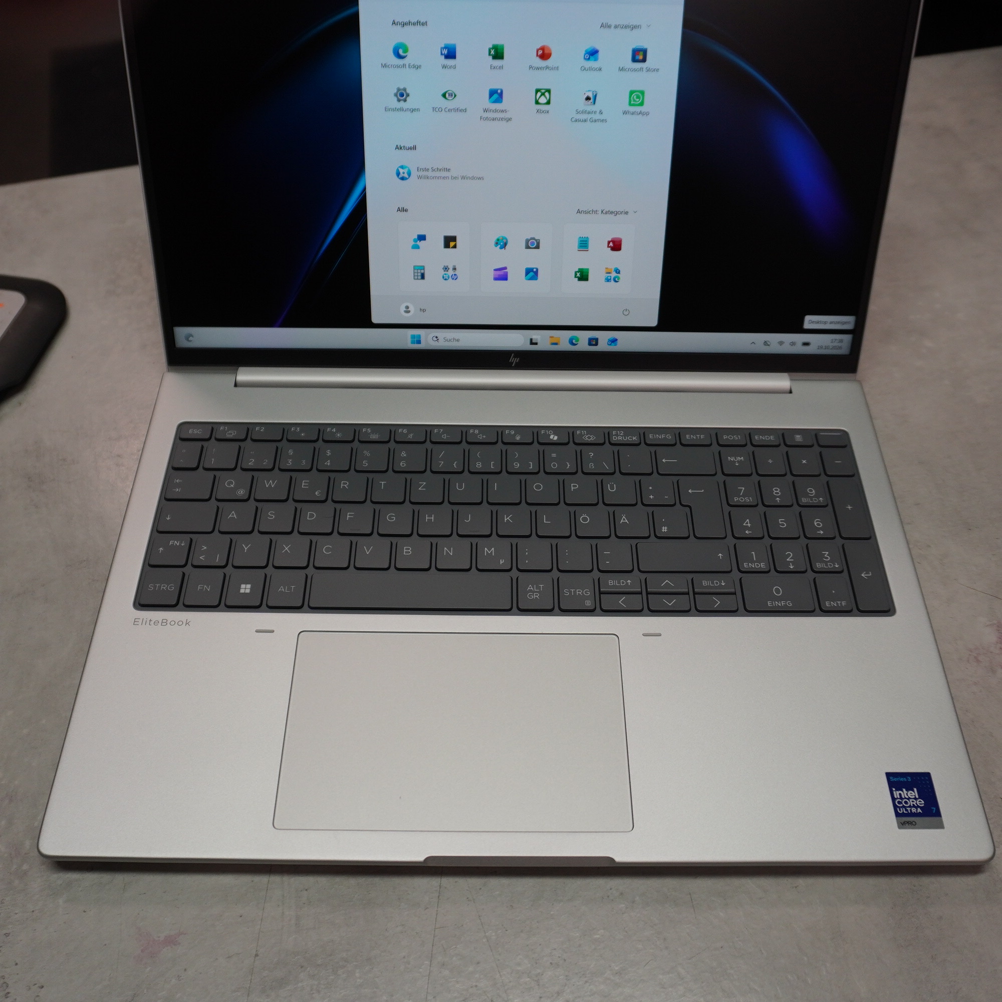 HP EliteBook 8 G2i 16 Ai Gletschersilber , Intel Core Ultra 7 365 , 32GB RAM, 512GB SSD, NPU, Windows 11 Pro | Zustand: Sehr Gut – Bild 2