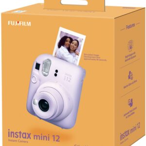 Fujifilm Instax Mini 12 Lilac Purple, Sofortbildkamera in Lila, automatische Belichtung, Nahaufnahme-Modus, Selfie-Spiegel, ovp | Zustand: Wie Neu