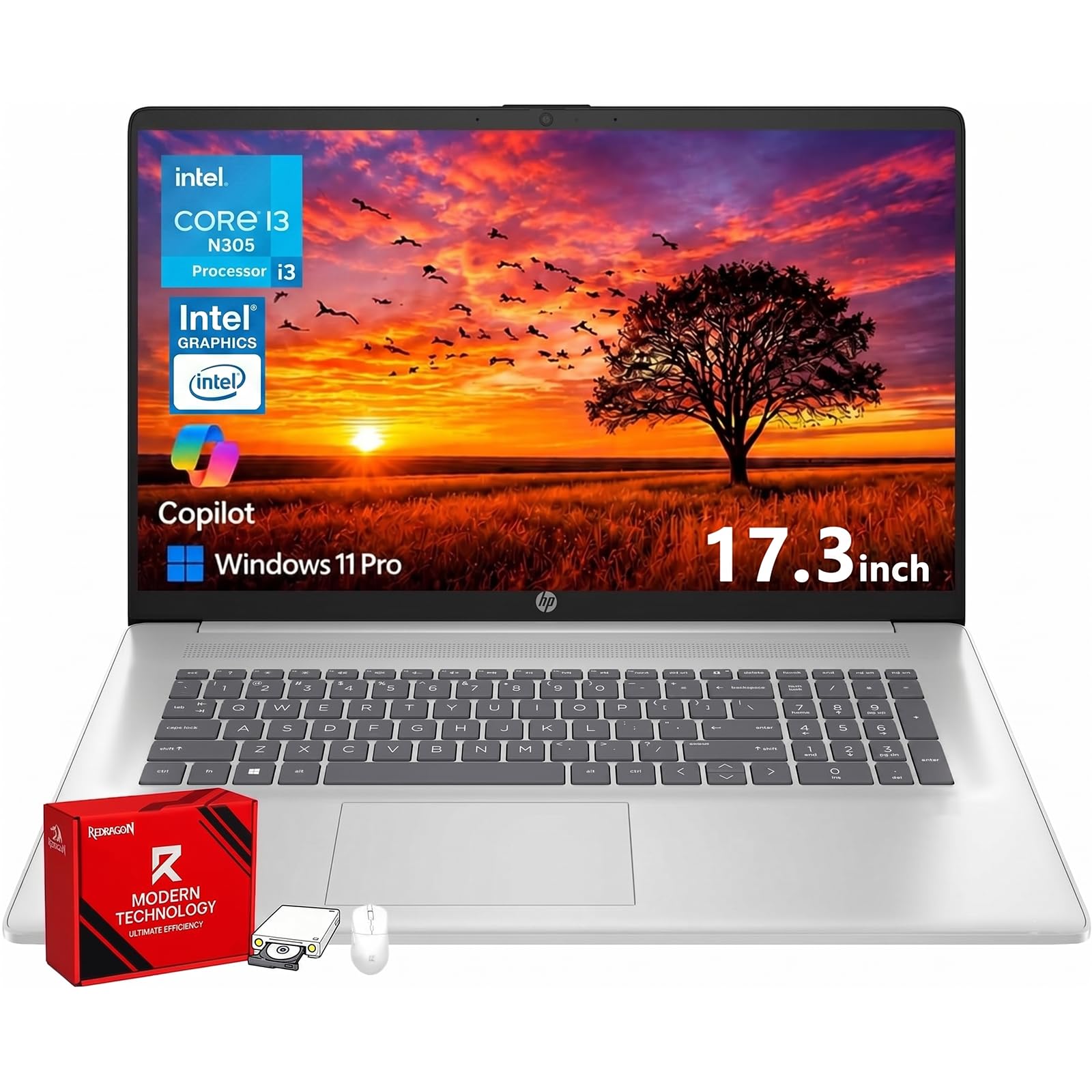 HP Laptop 17 Intel Core i3-N305 Silber 2023, 17.3 | Zustand: Gut