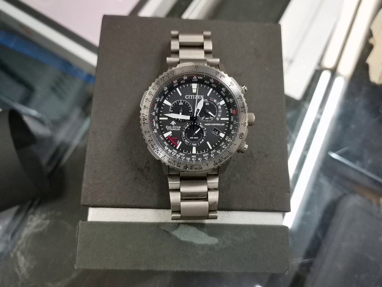Citizen Eco-Drive Titanium Radio Controlled Sapphire, Herren-Armbanduhr, Funkuhr, Solar, Titan, inkl. OVP, Mit OVP | Zustand: Sehr Gut | Farbe: grau