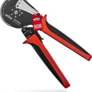 Wiha Z62000506 schwarz rot, Automatische Crimpzange für Aderendhülsen 0,08-16mm², Sechskant-Pressung, mit Zuführhilfe | Zustand: Sehr Gut